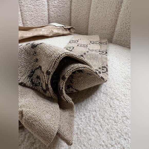 Gucci socks with lurex brand new logo monogram Supreme GG shimmer - Picture 3 of 7